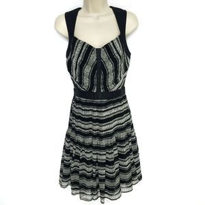 AX Armani Exchange Dress SZ 2 Black Gray A-Line